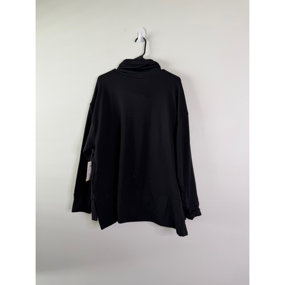Old Navy Active Womens 2X Plus Black Cowl Neck Sweatshirt Long Sleeve Pullover - Picture 3 of 7